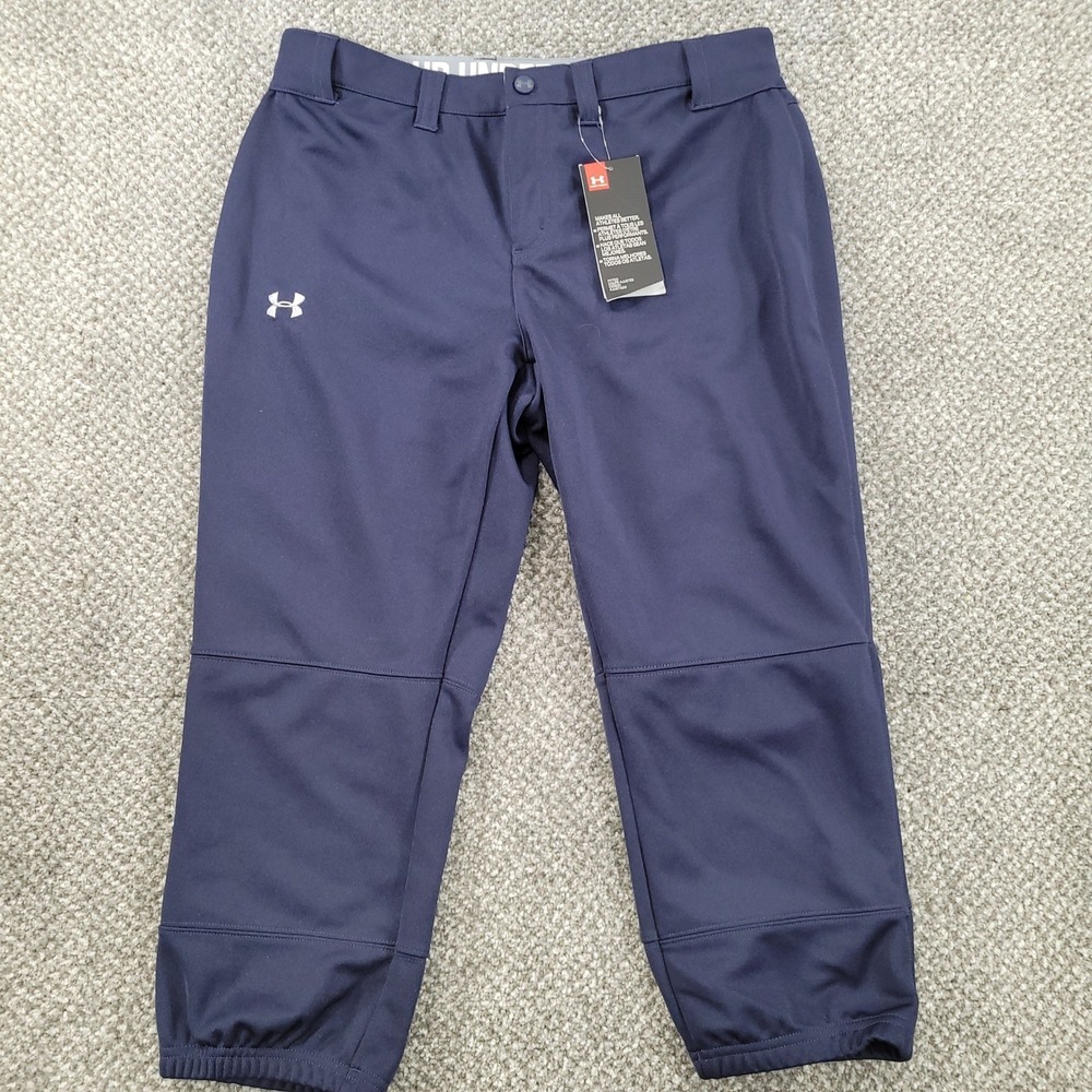 Under Armour Womens Navy Blue Medium Baseball Softball Pants Fitted Knickers NWT